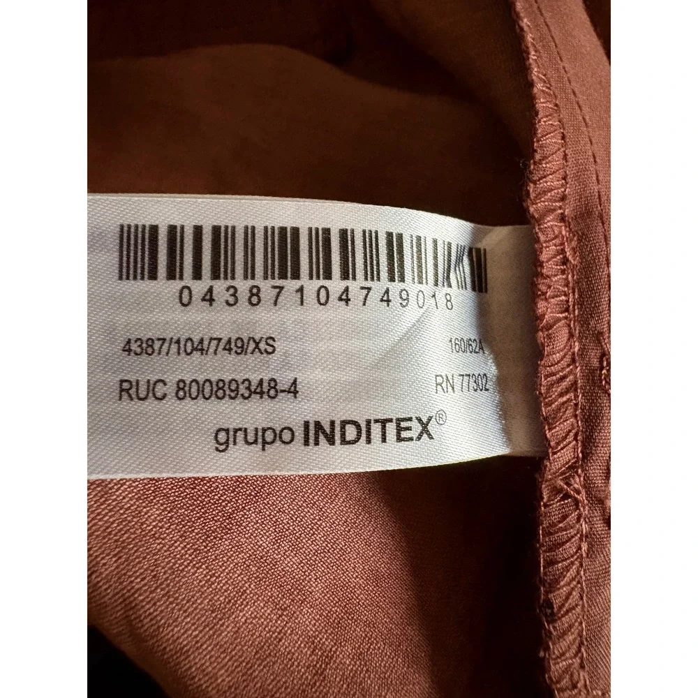 Zara Flowy Wide Leg Pants Dark Russet Blend Wide Leg Palazzo Pants NWT SZ XS